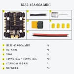 Hot Sales JHEMCU AM32A60 Mini 4in1 ESC 3-6S for RC Drones 45A 60A Am32